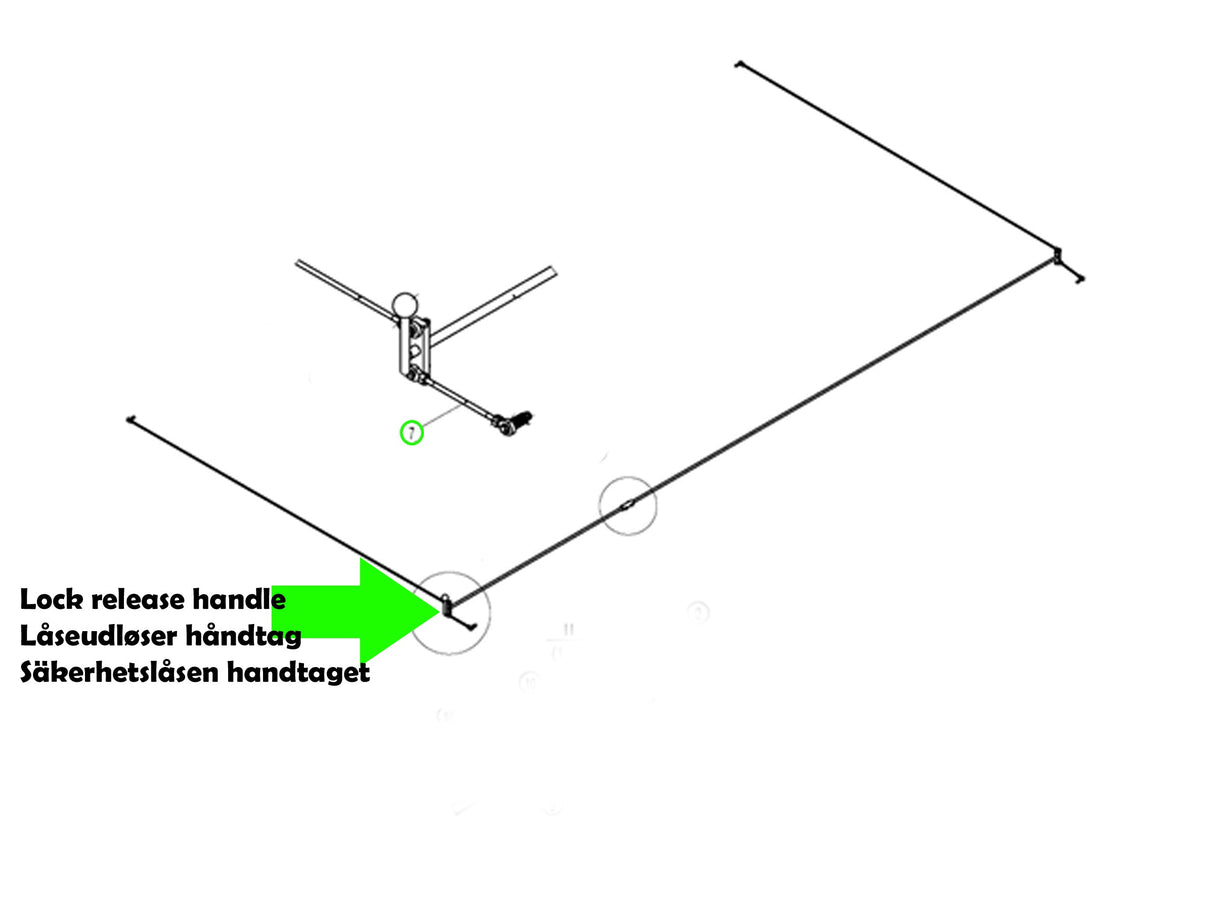 Utlösnings stång kort JA4000FP (32106F)