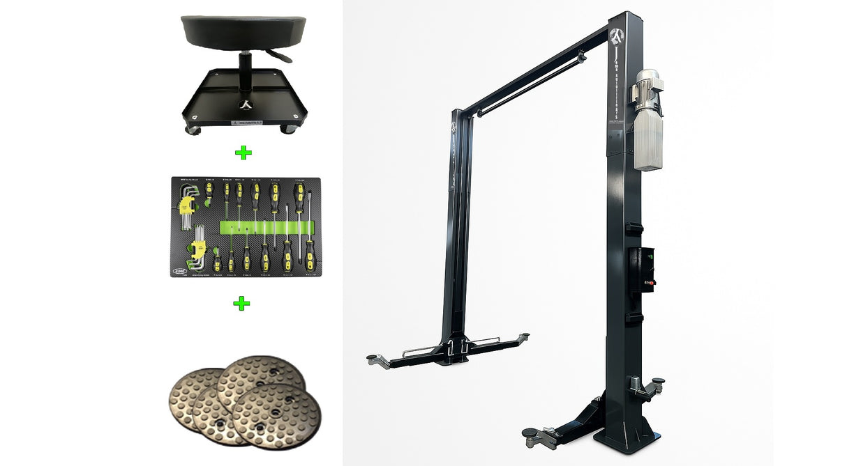 Guldpaket 11 - Tvåpelarlyft utan bottenram - 4200kg. - Basic line (JA4200T-CF)