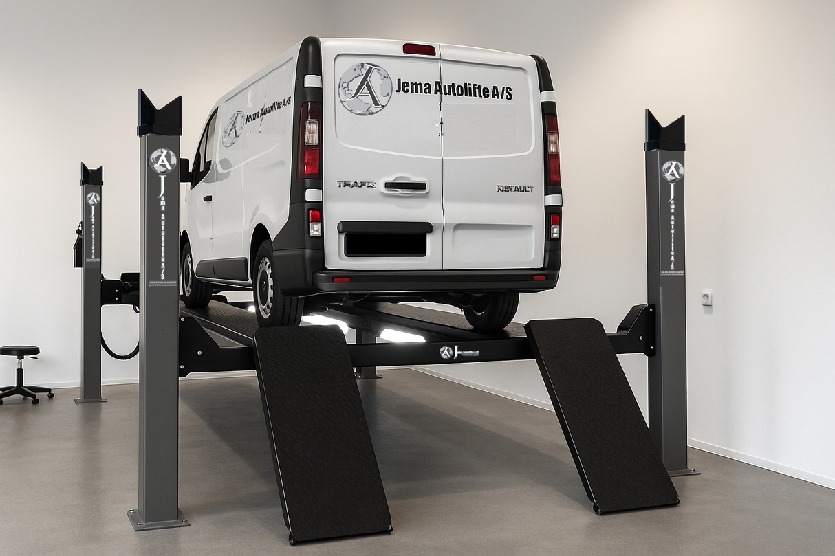 Fyrpelarlyft för hjulinställning - Hydraulisk - 5500 kg - Basic line (JA5501F)