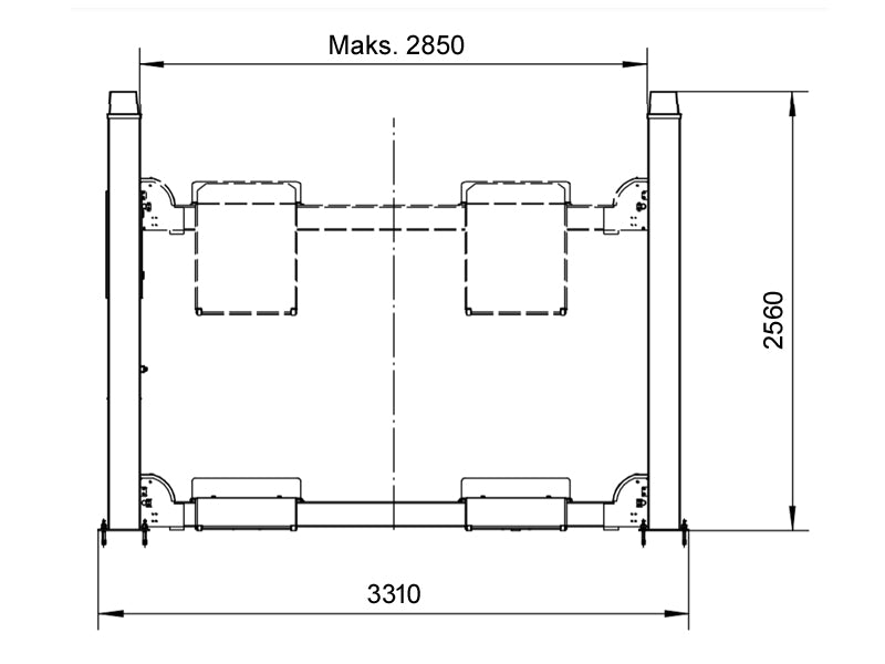 BLACK WEEK - Fyrpelarlyft + Domkraft + Monteringssats för Frihjulslyft (JA4000FPLUS)