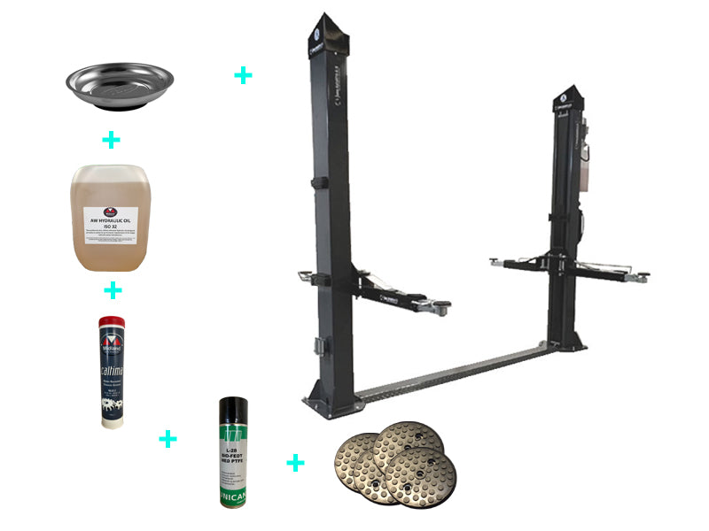 Guldpaket 10 - Tvåpelarlyft - Hydraulisk - 4200kg. - Basic line (JA4200T-C)
