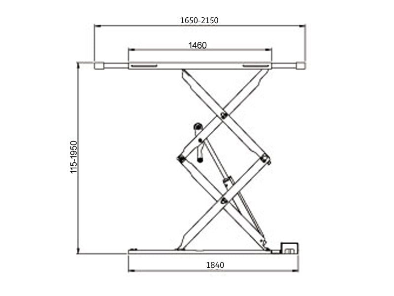 Saxlyft - Installation i golv - 3800 kg. - Basic line (JA6001S)