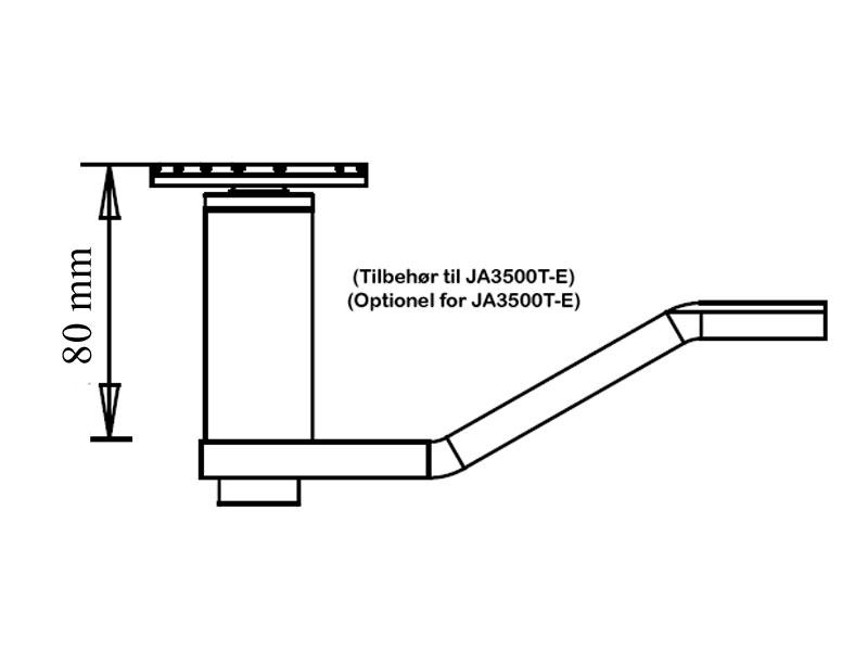 Förhöjningssats för tvåpelarlyft 80mm - Euro line (990800)
