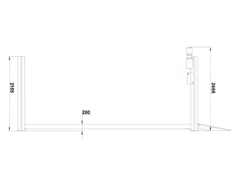 Fyrpelarlyft - Hydraulisk - 12000 kg - Euro-line (JA12000F-E)