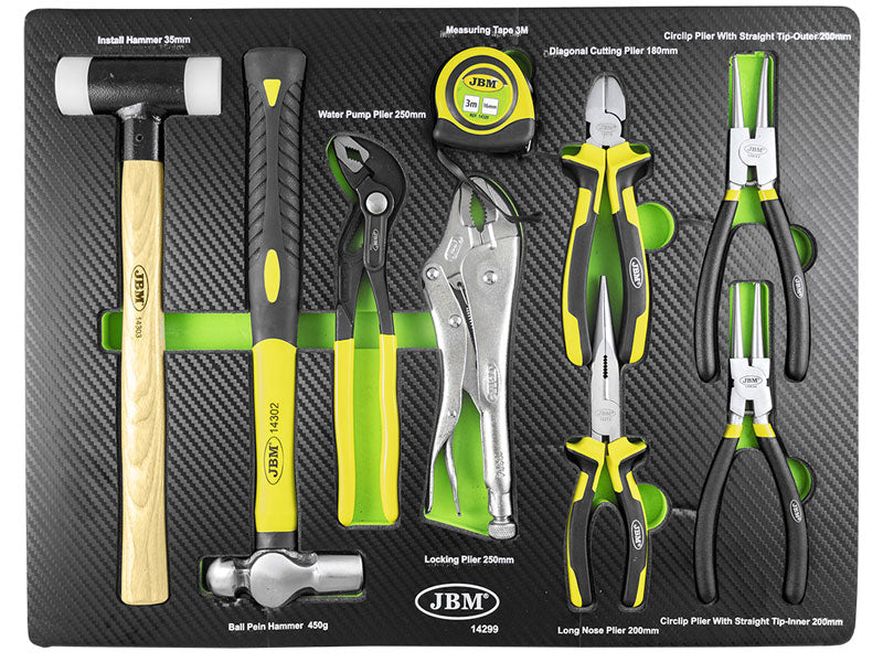 Hammare och tänger 9 st. - (14299)