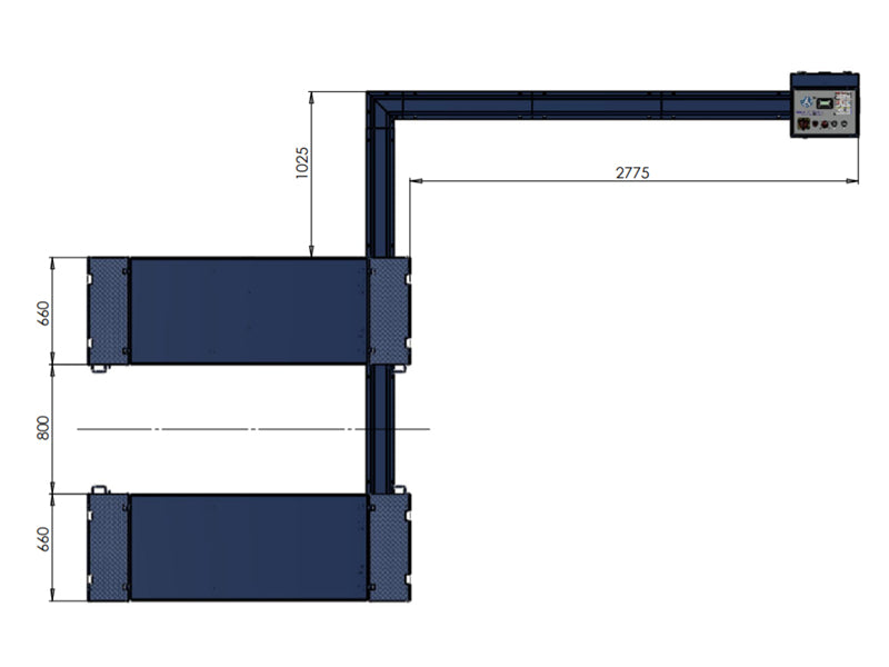 Saxlyft - Lågprofil / Golvmonterad - 3800 kg. - Basic line (JA6000S)
