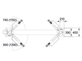 Tvåpelarlyft - Hydraulisk - 4000kg - Basic line (JA4000T)