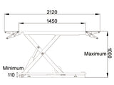 Låglyftande saxlyft - 3000 kg - Basic line (JA3000S)